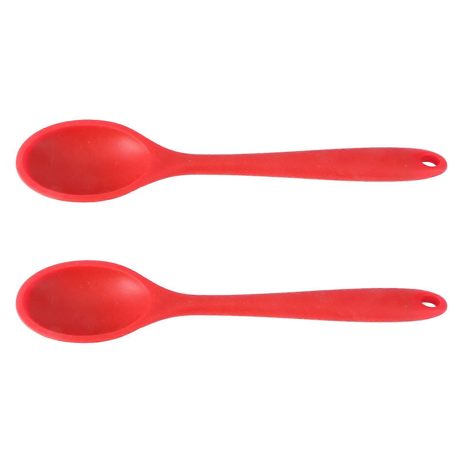 High Heat Resistant Silicone Tablespoon Creative Flatware For Home And Catering Use 2Pcs