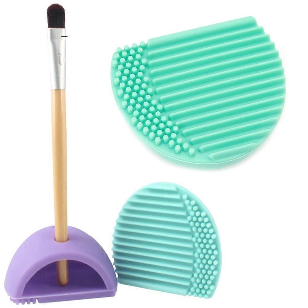 Makeup Brush Cleaner Mat Cleaning Pad for Makeup Brush Organizer 2Pcs