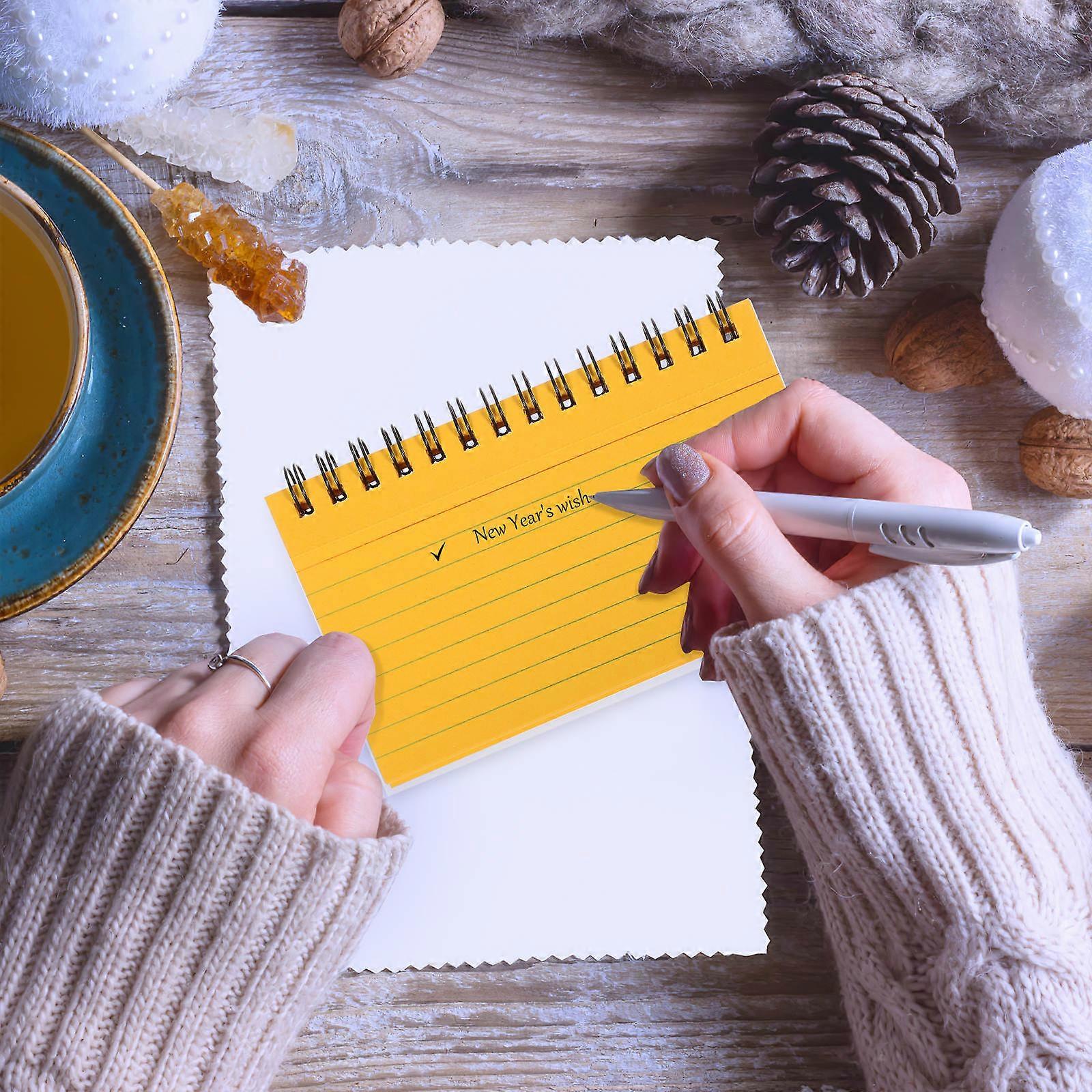 Index Cards Paper Notebooks for Writing 5Pcs Assorted Color Study Cards