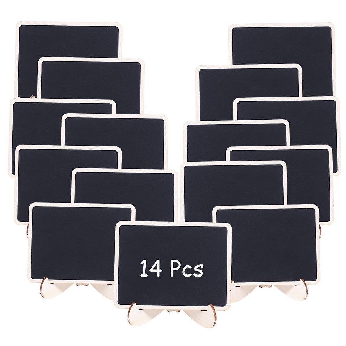 Mini Chalkboards Black Wood Chalkboard for Message Sharing 14Pcs