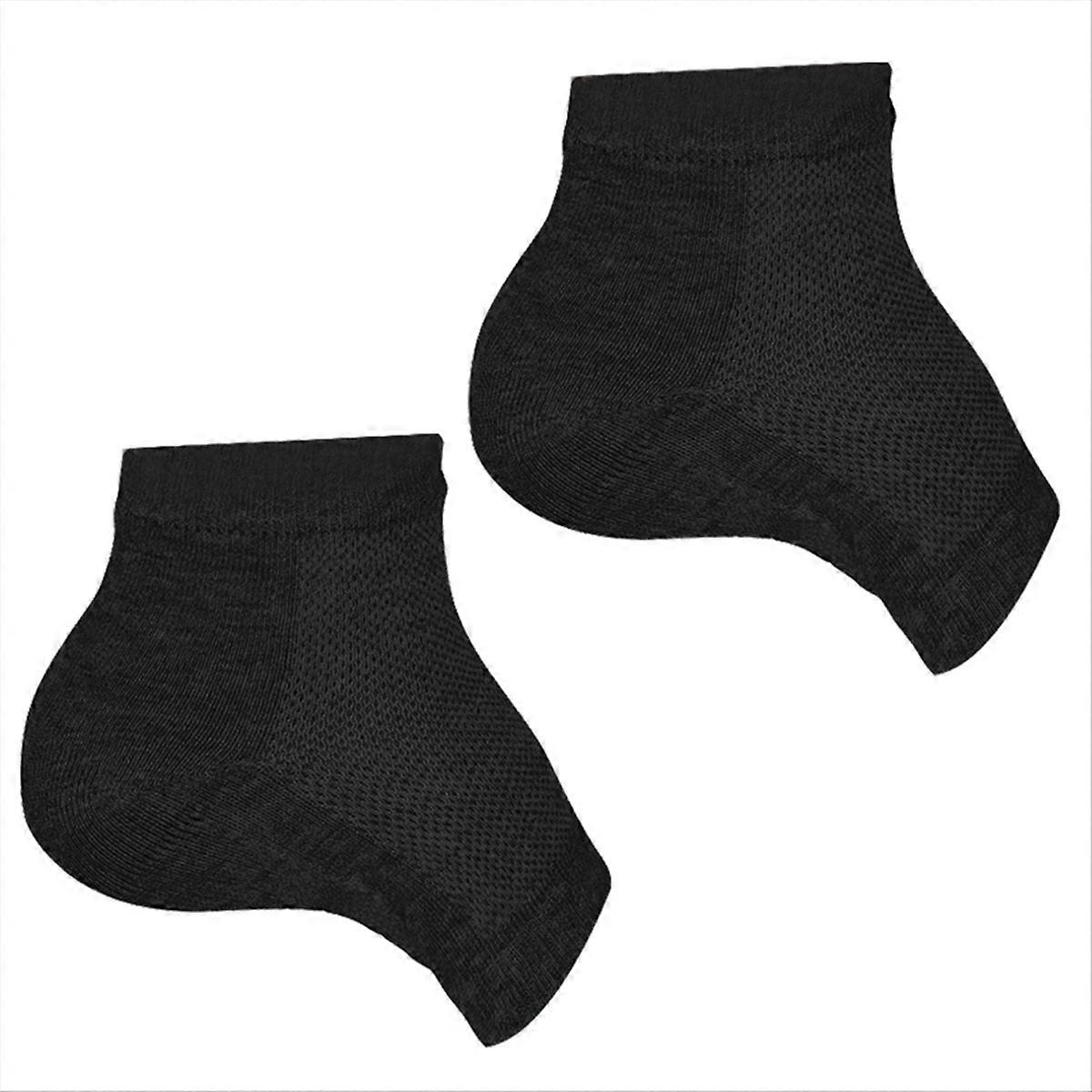 1 Pair Height Increase Socks Gel Heel Pad,Black