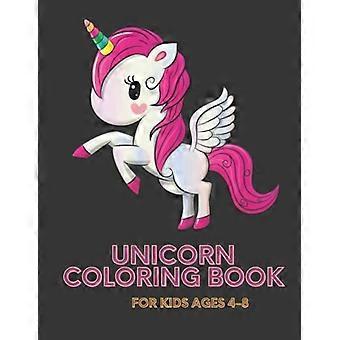 Eenhoorn kleurboek, 50 kleurplaten, cadeau voor kinderen.