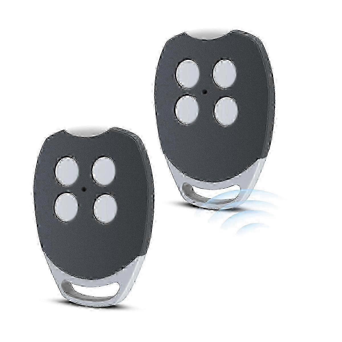 Garage Door Remote Control, Black Plastic Material, Compatible with Multiple Ditec Models, 4-Channel 2-Pack Controller