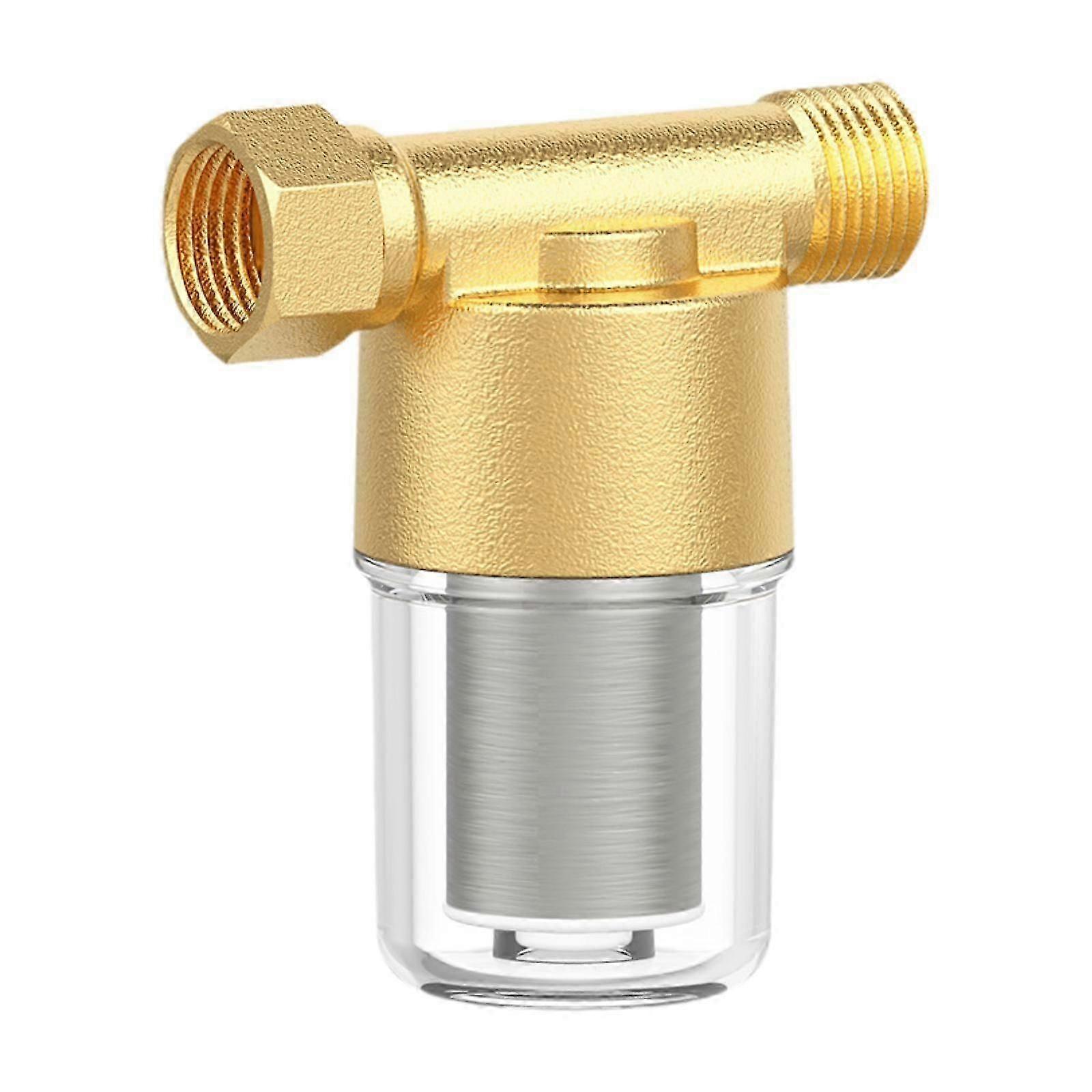 Brass Water Heater Inline Filter Quick Installation Reusable 1/2" NPT Thread