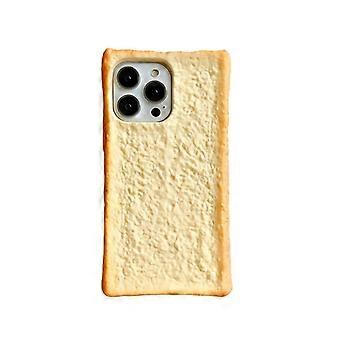 Cute 3D Cartoon Food Yellow Butter Toast Silicone Cover Shockproof Protective Case for iPhone 13 Pro Max