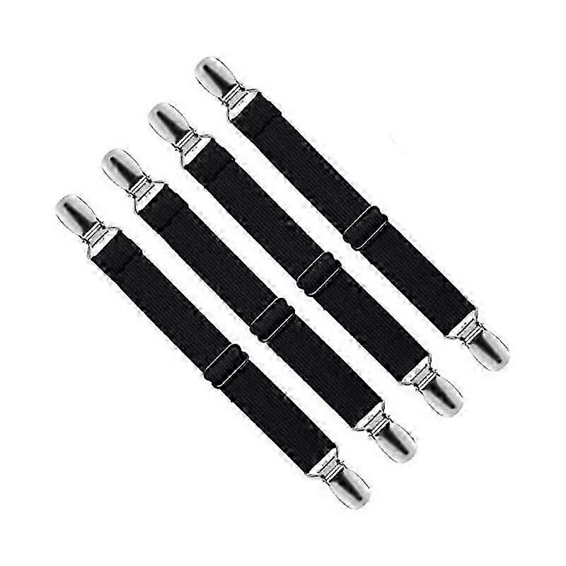 Adjustable Bed Sheet Fasteners - Secure Fitted Sheets for Beds, Sofas & Ironing Boards (4-Pack)