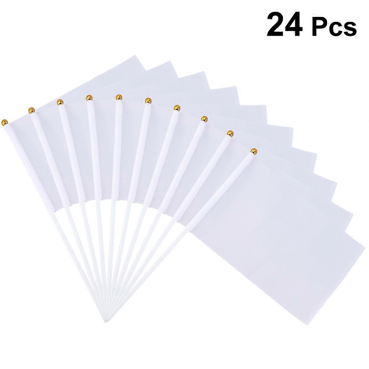 168Pcs White Hand-Cranked Flag for Referee Commanding Purposes