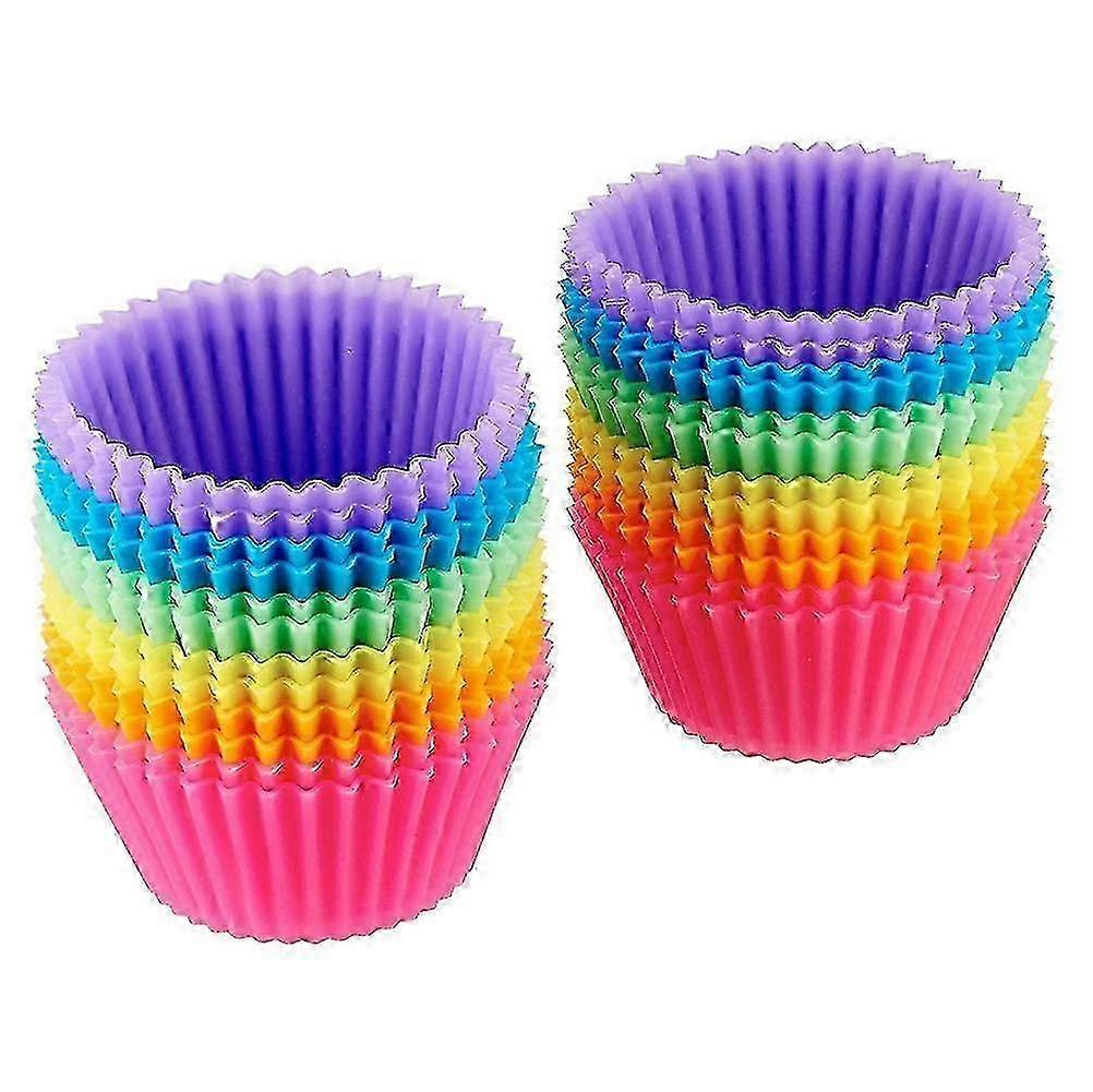 Versatile Reusable Silicone Baking Cups, Non-Stick Muffin Liners compatible with Every Baking Need