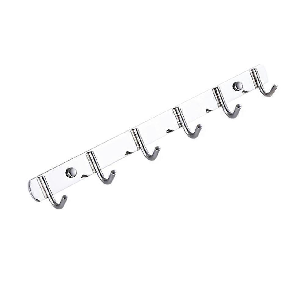 Hanging Coat Rack Wall Mounted Entryway Clothes Hook Silver 45*3cm 1Pack
