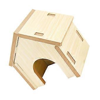 Nid en bois pour hamster (lot de 2), idéal pour dormir, petite maison pour animaux.