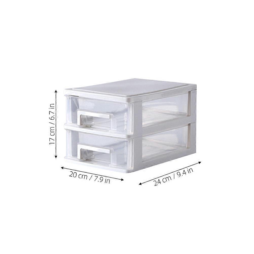 Drawer Type Closet Plastic Box Organizer for Storage Use Two Layers