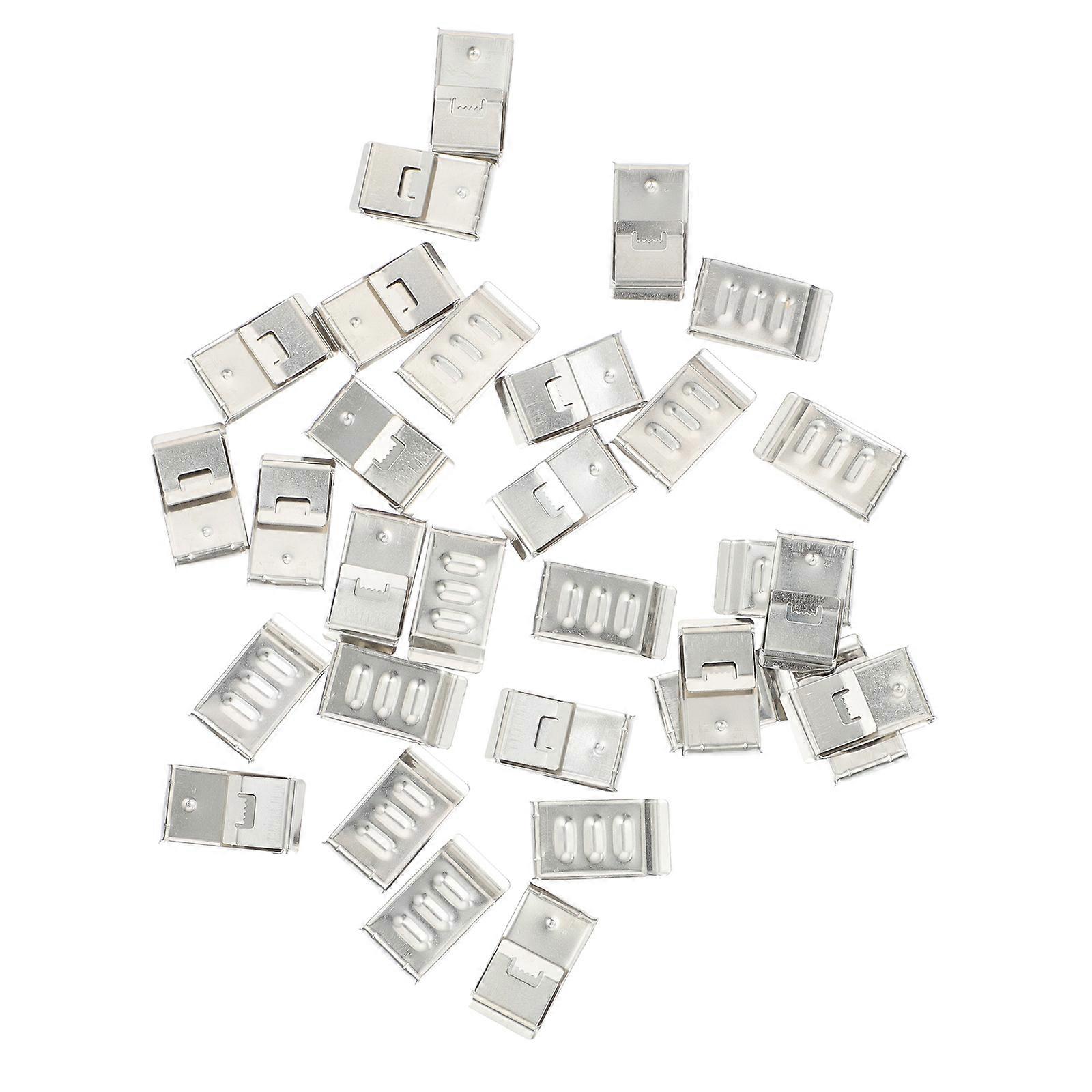 Solar Panel Cable Clips Stainless Steel for Cable 30Pcs Silver Version