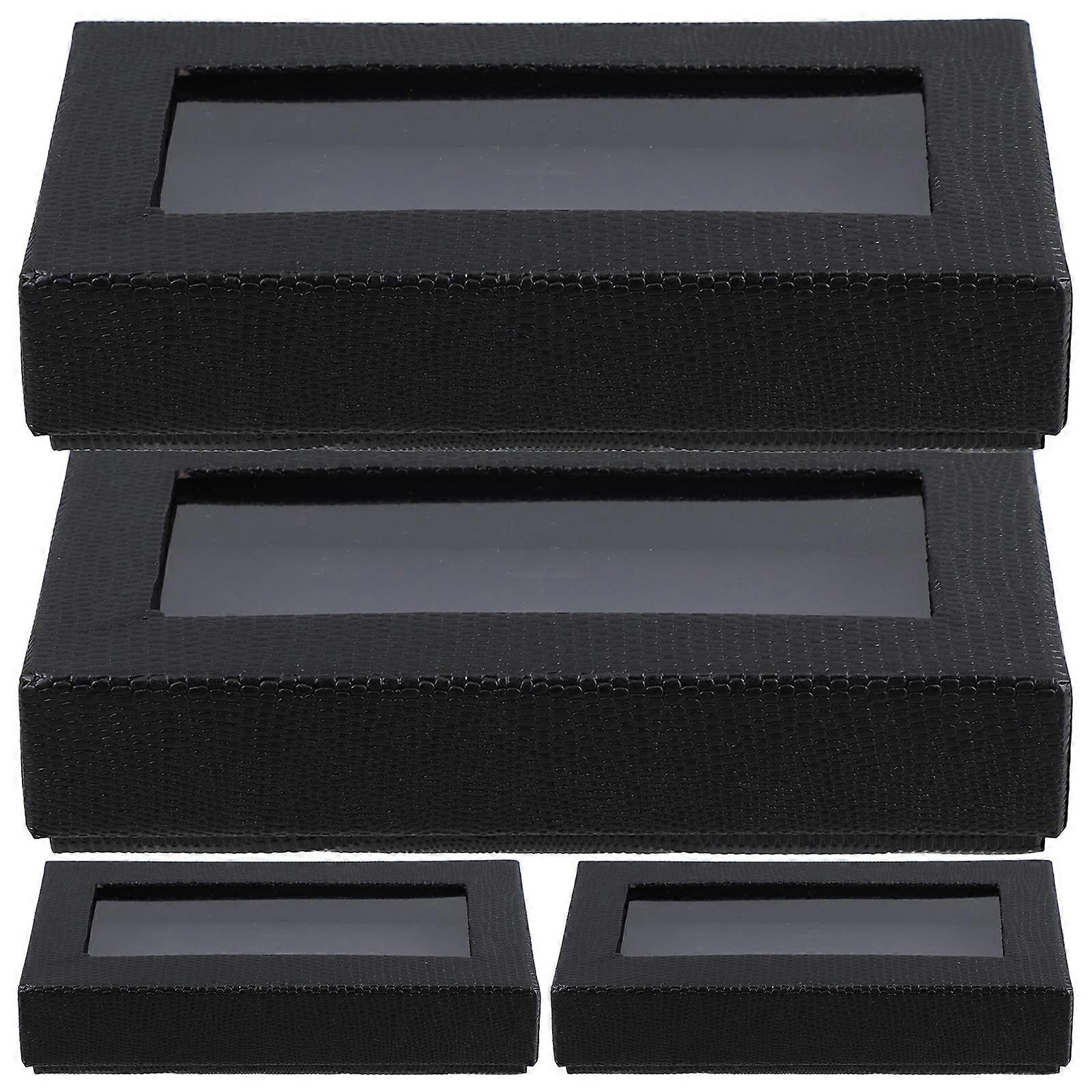 Bow Tie Boxes Transparent Window Bow Tie Packaging Box for 4Pcs Packaging
