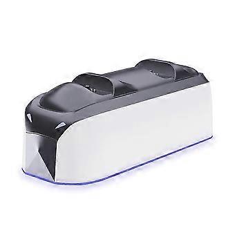 Carregador duplo rápido para PS5 com iluminação ambiente, estação de carregamento para controle de PS5.