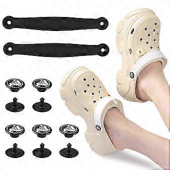 Ersatz-Fersenriemen für Clogs und Sandalen, weißes PVC mit Nieten für Herren- und Damen-Strandschuhe