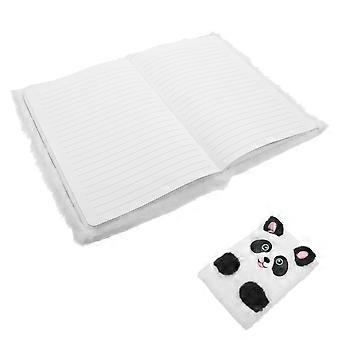 Cartoon Girls Notebook Plush Scrapbook Adorável Caderno Writing Pad Estudantes Suprimentos (Panda)