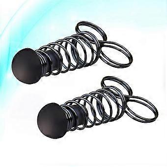 2pcs Metal Grip Steel Grippers Finger Endurance Trainer Heavy Strength Exercise Training Tools for Fitness (Black)