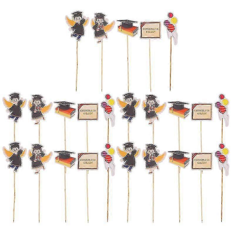 25pcs cake decorations, Graduation Cupcake Decor