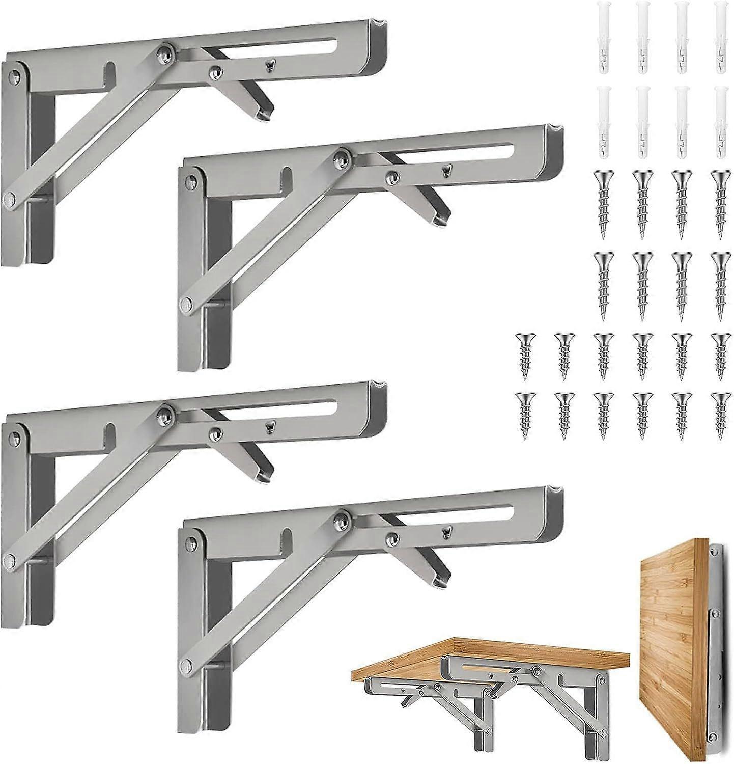Pieces Folding Bracket 30cm,Folding Console Bracket,Folding Shelf Brackets Load