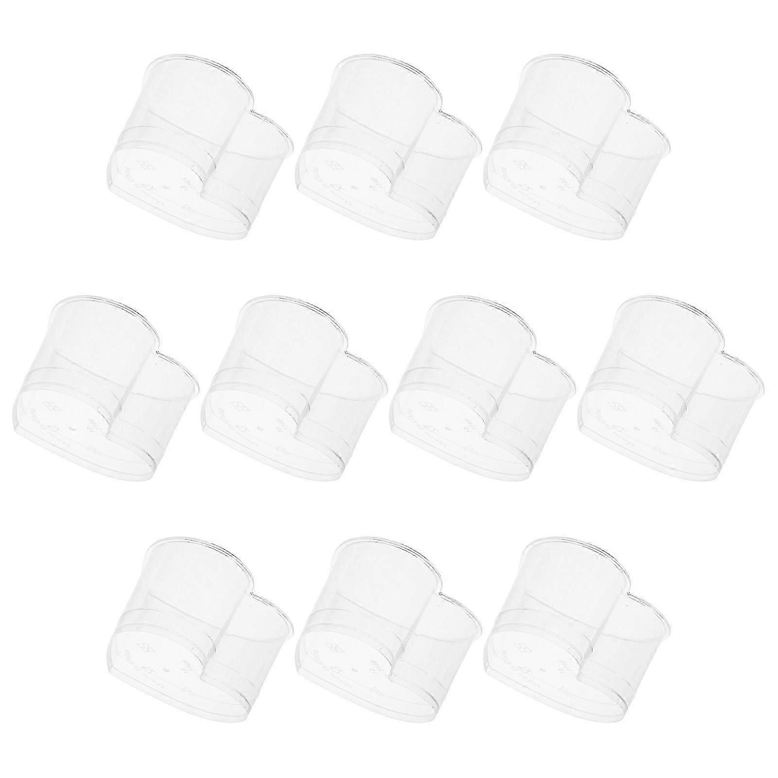 10Pcs Heart Shaped Transparent Dessert Cups Multi function Pudding Cups 150ml