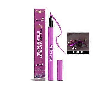8-Color UV Liquid Eyeliner Purple  Quick-Drying, Long-Lasting, Smudge-Proof Neon Makeup for Halloween, Parties & Festivals with Vitamin E & Aloe Vera