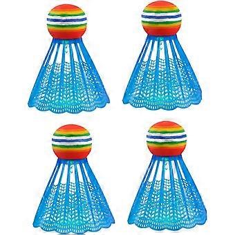 LED-beleuchtete Nylon-Badmintonbälle mit starkem Widerstand, 4 Stück für Outdoor-Fitness
