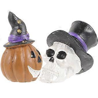 Harpiks akvariedekoration Halloween-tema fiskeskjul 10 stk.