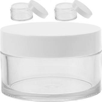 Travel Jars Cream Bottles for Storage Use 3Pcs Cosmetic Containers Transparent