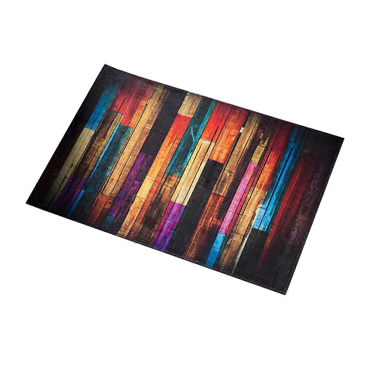 Colorful Wood Pattern Bath Mat for Water Absorbing Function
