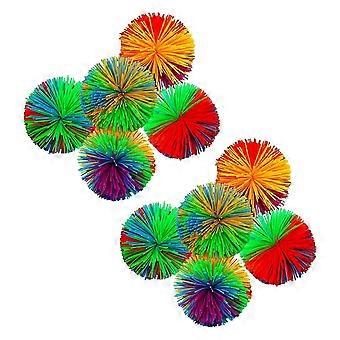 1 Set von 10 stücke 60MM Bunte Stringy Ball Silikon Springenden Flauschigen Jugging Ball Stress Relief BallColorful