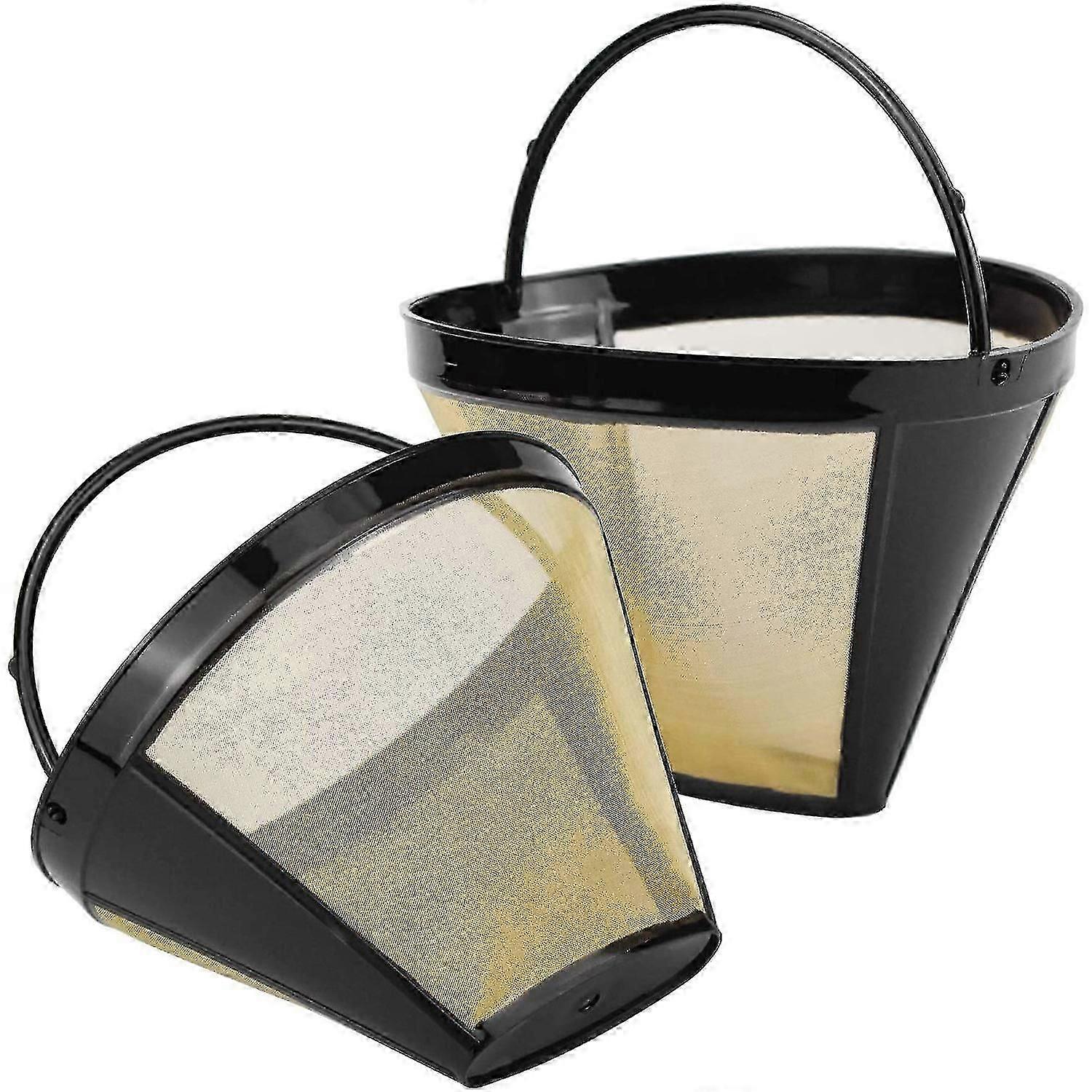 2pcs Coffee Filter with Removable Holder Reusable