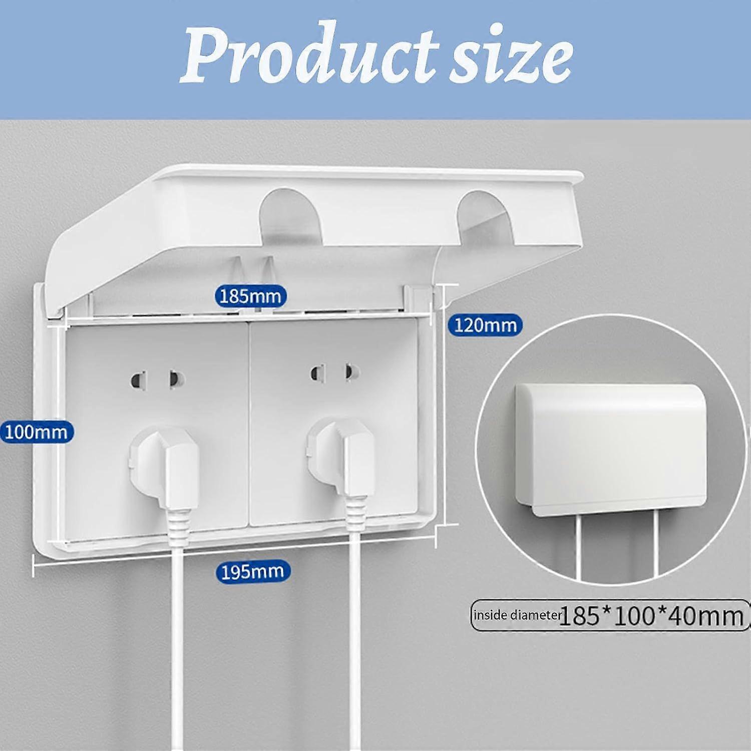 Waterproof Plug Covers UK - Double-Position Socket Protector (White)