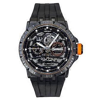 Ingersoll The Rigger Polyurethane Strap Black Skelett-Zifferblatt Automatik I17902 Herrenuhr