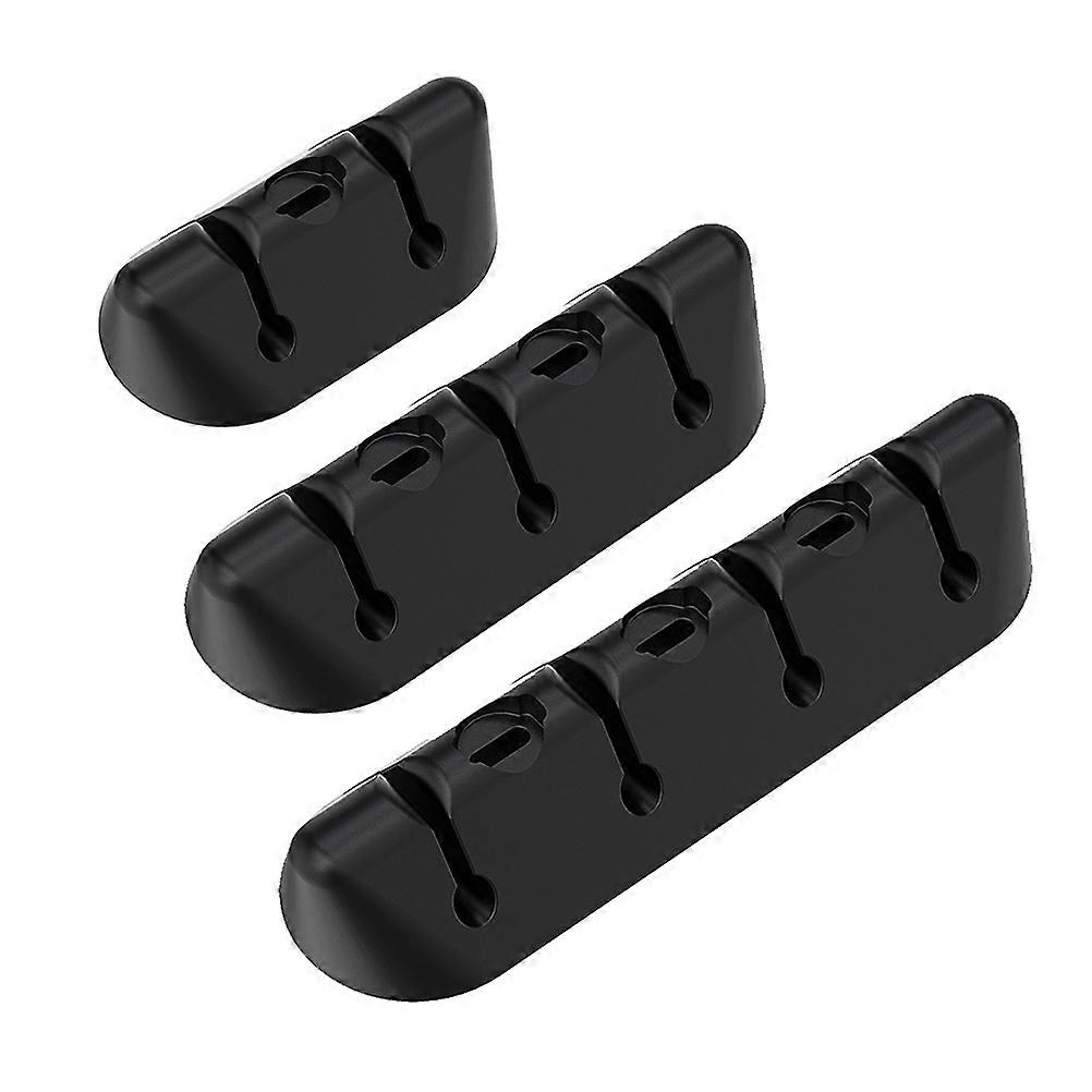 Black Cable Organizer Wire Clips for Managing Desk Cables 3Pcs
