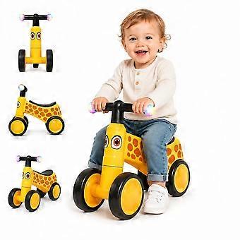 VROOOMY Baby Loopfiets 1 tot 3 jaar – Stabiele Loopwagen met LED-verlichting in
