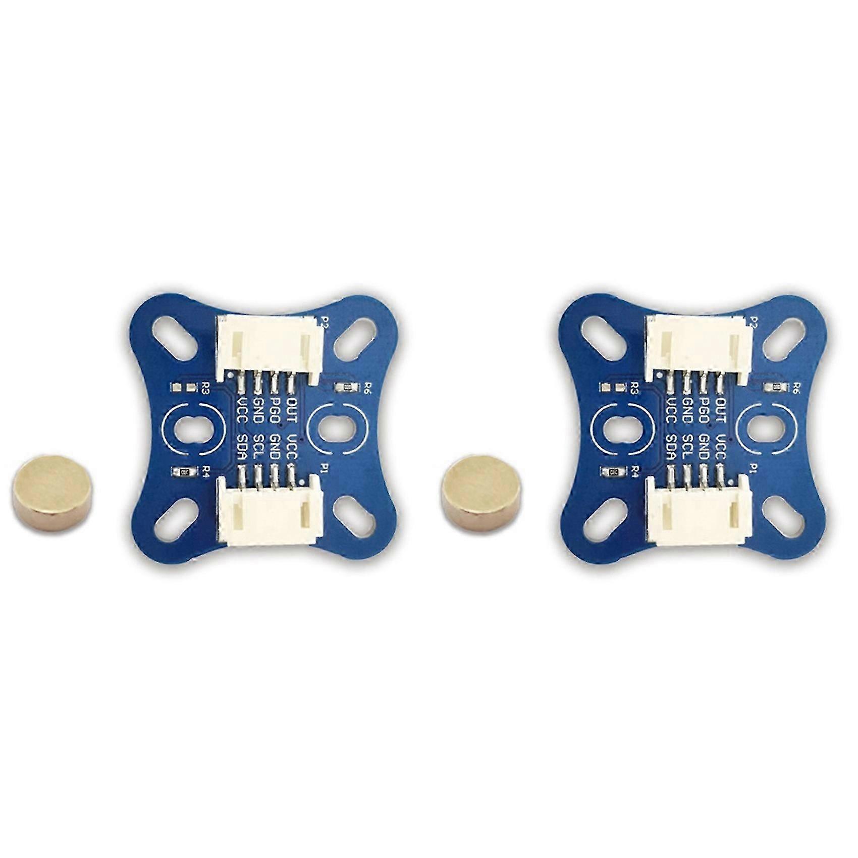 2X AS5600 Magnetic Encoder Module Magnetic Induction Angle Measurement Sensor Module FOC 12Bit High Precision Sensor