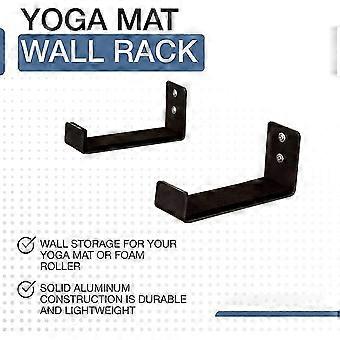Supporto per tappetino da yoga, rullo in schiuma, fasce elastiche per esercizi, ganci da parete, organizer per palestra