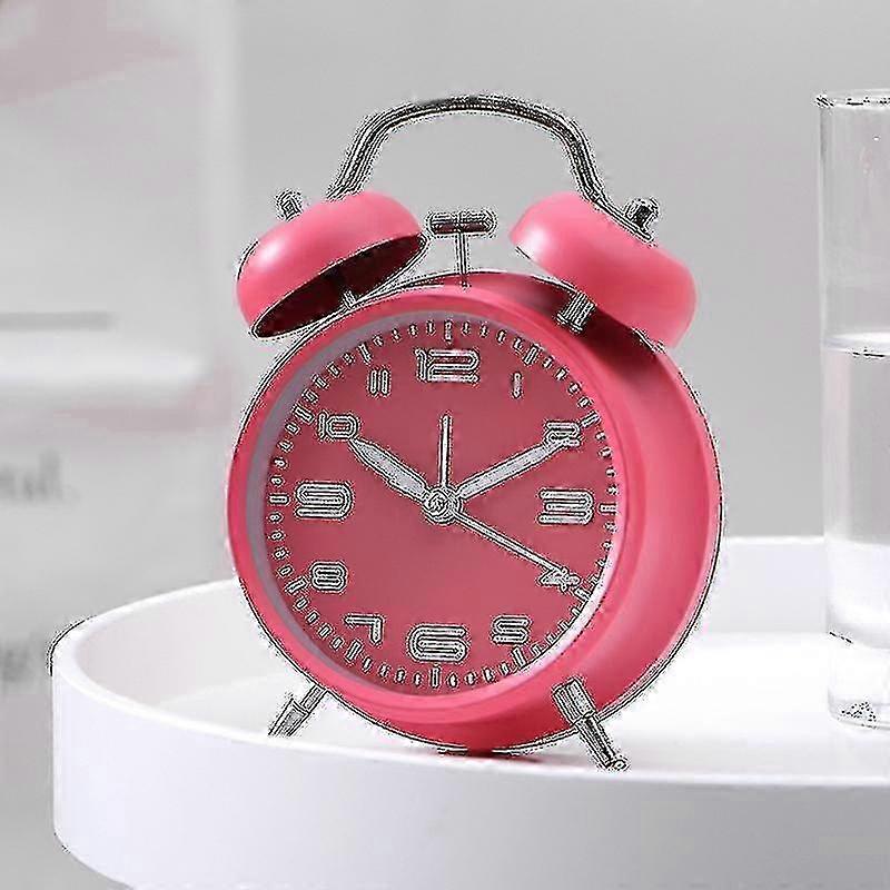 Multifunctional alarm clock with night light (pink)