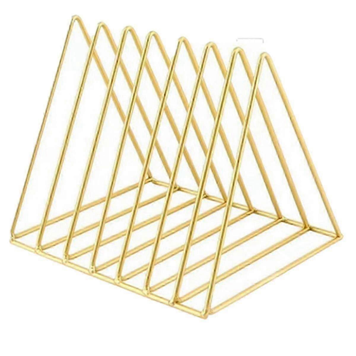 Gold Iron Triangular Book Stand