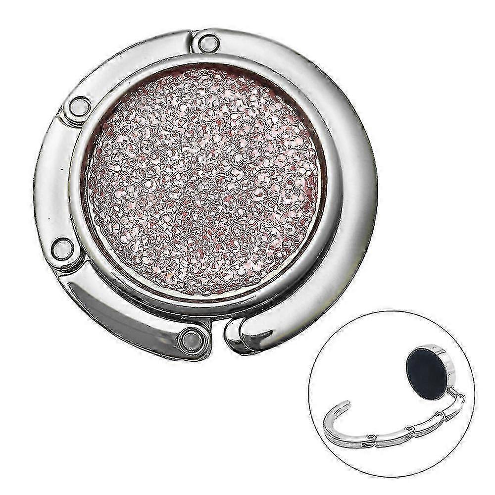 Round Flash Diamond Bag Holder Folding Handbag Hook