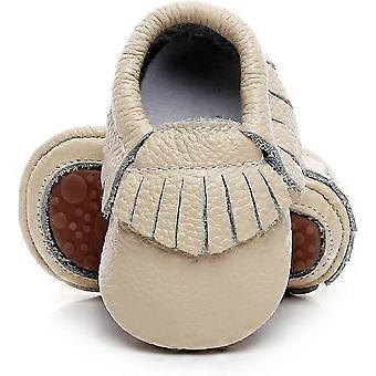 Leder Baby Mokassins harte Sohle Quaste Krippe Kleinkind Schuhe für Jungen und Mädchen
