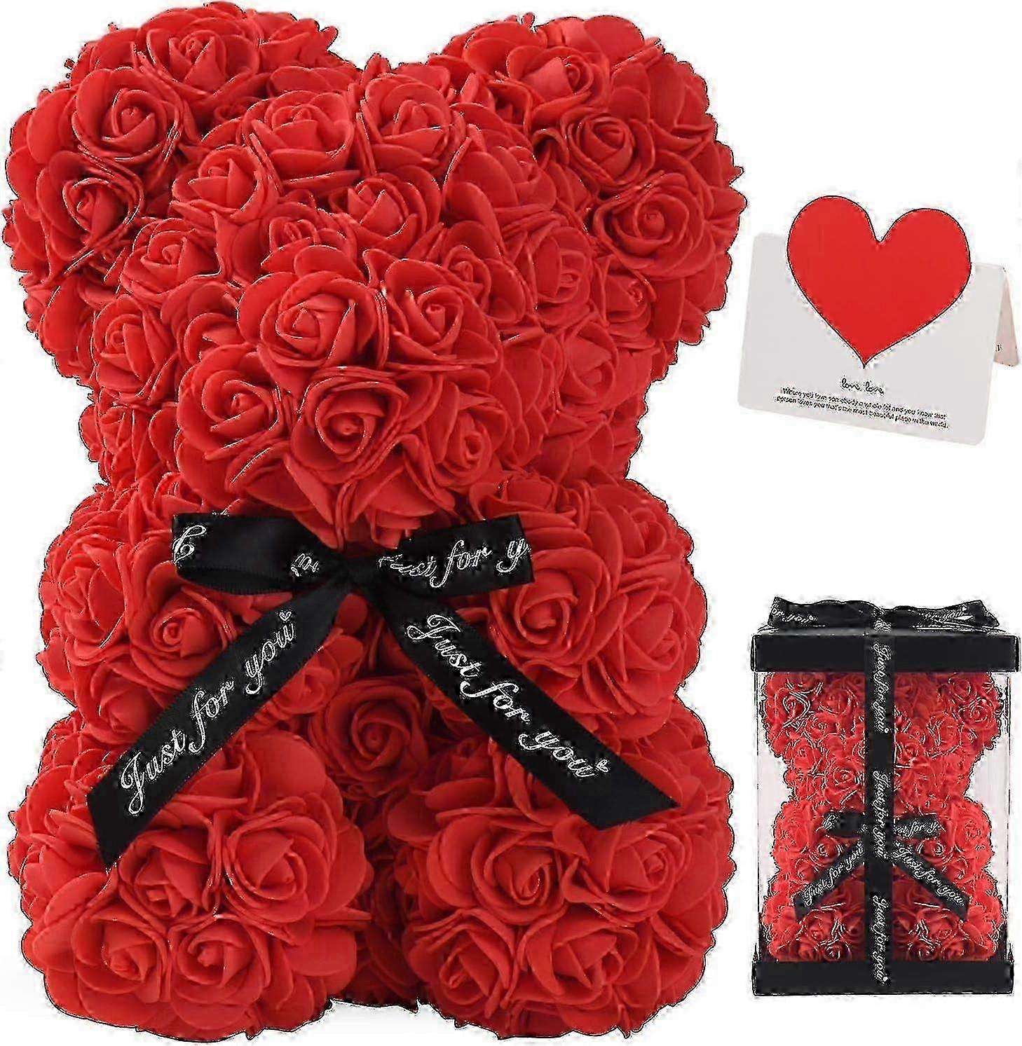 Artificial Rose Teddy Bear