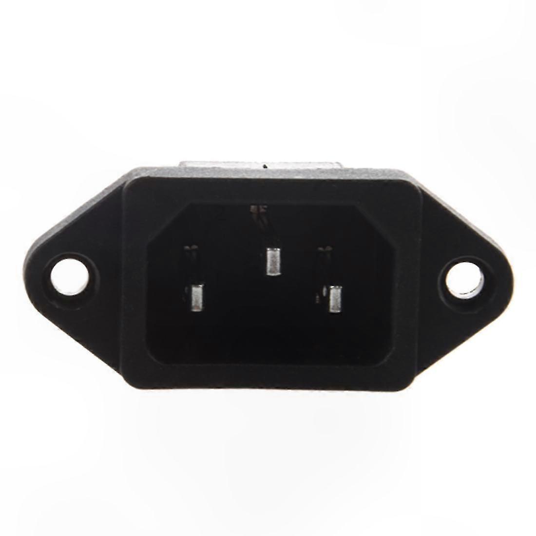 3-Pin C14 Male Plug PCB Panel Power Inlet Connector Socket