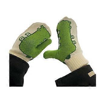 1 Paar Winterhandschuhe mit Gänsemotiv, warme Fäustlinge für Damen und Herren, Einheitsgröße, wärmend, weich gefüttert, gestrickte Winterhandschuhe von Jikaixiang