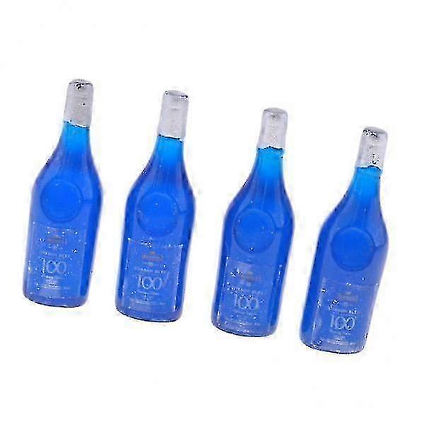 Blue Resin Mini Beer Bottles Set