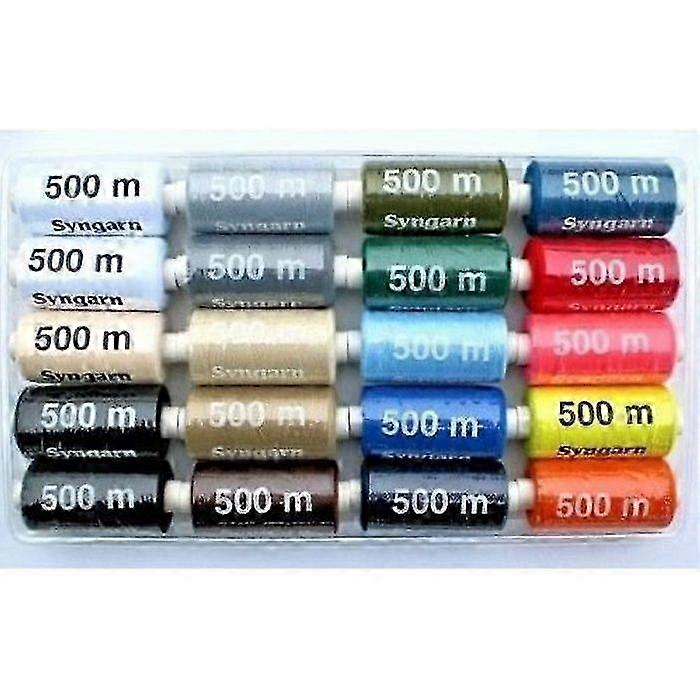 20-Pack 500m Polyester Sewing Threads