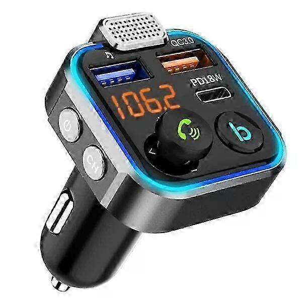 Bluetooth 5.0 FM Transmitter Triple Charging