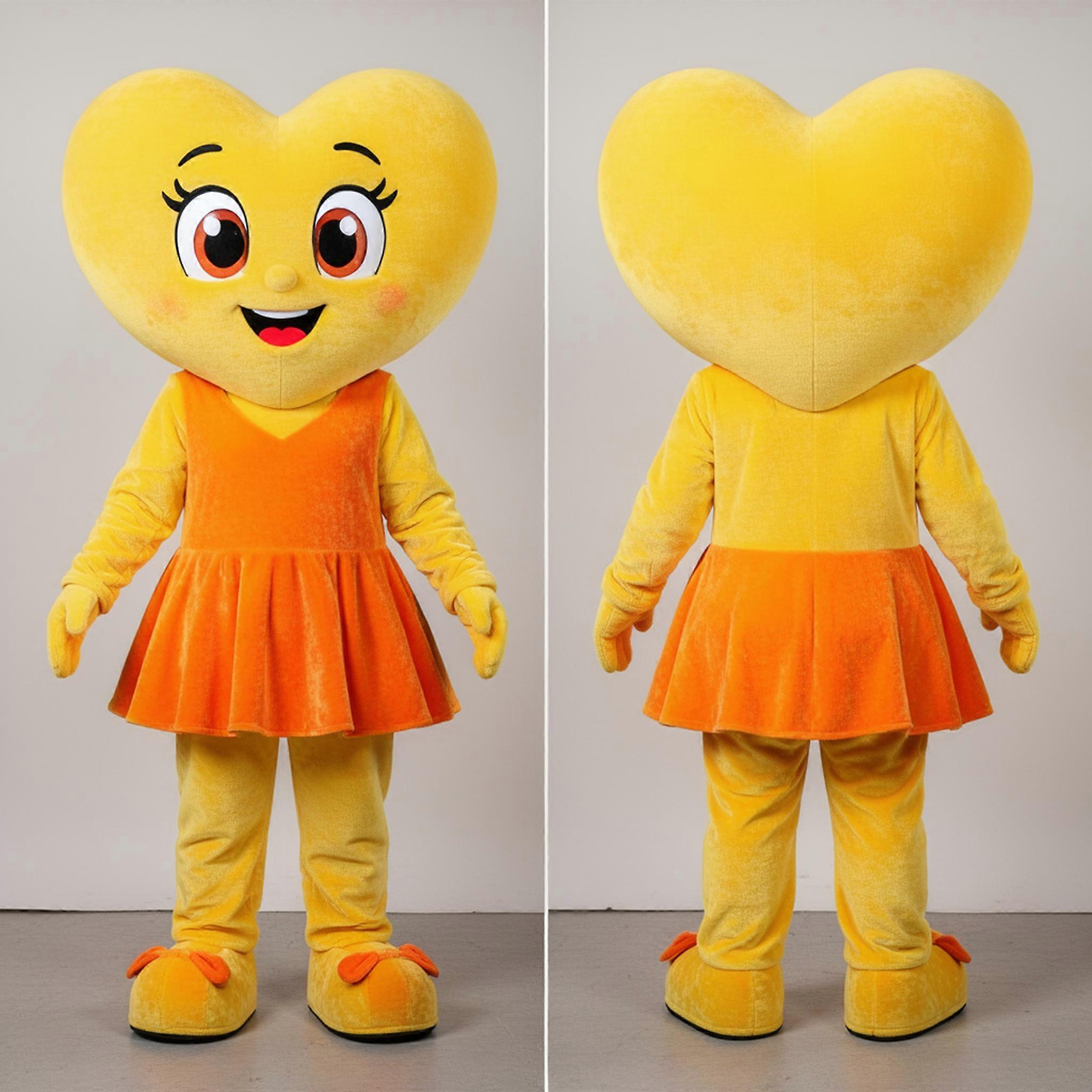 MASTICOT Yellow Soft Heart Mascot