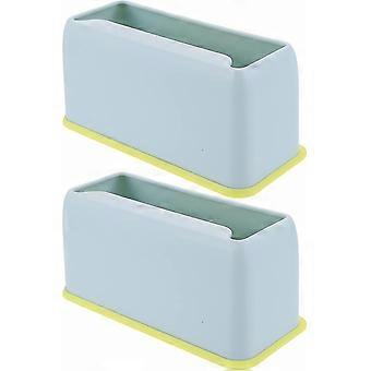 Cat Litter Scoop Holder for Litter Box, 2 Pcs Small Trash Can Durable Stand, Blue