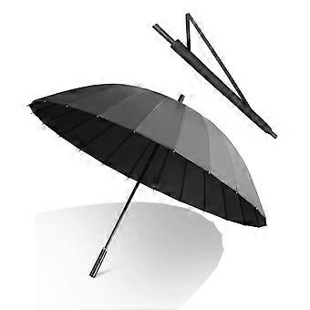 Large Windproof Umbrella, 24Rib Long Handle Stick for Men, Color B